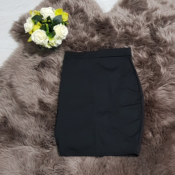 Black Long Sleeves Crop Top Bodycon 2 Piece Set - Picture 4 of 8